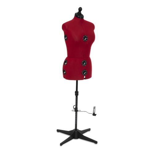 Sewing Online Adjustable Dressmakers Dummy, Diana in Red Fabric with Hem Marker, Dress Form Sizes 10 to 32 - Pin, Measure, Fit and Display your Clothes on this Tailors Dummy - Diana--A-D-