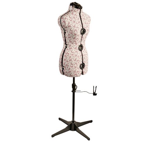 <strong>Adjustable Dressmakers Dummy</strong> <span>in a Florentine Paisley Fabric with Hem Marker, Dress Form Sizes 10 to 16, Pin, Measure, Fit and Display your Clothes on this Tailors Dummy</span> <em>Sewing Online 5913A</em>