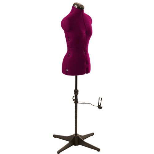 <strong>Adjustable Dressmakers Dummy</strong> <span>in Wine Fabric with Hem Marker, Dress Form Sizes 10 to 18, Pin, Measure, Fit and Display your Clothes on this Tailors Dummy</span> <em>Sewing Online 023816-WINE</em>