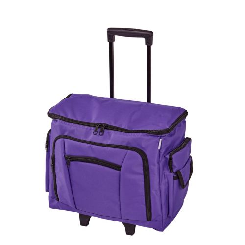 <strong>Sewing Machine Trolley Bag on Wheels</strong> <span>Purple | 47 x 38 x 24cm | Sewing Machine Storage for Janome, Brother, Singer, Bernina and Most Machines</span> <em>Birch 006105-P</em>