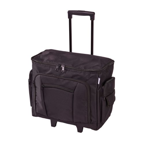 <strong>Sewing Machine Trolley Bag on Wheels</strong> <span>Black | 47 x 38 x 24cm | Sewing Machine Storage for Janome, Brother, Singer, Bernina and Most Machines</span> <em>Sewing Online 006105-BLACK</em>