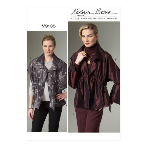 <strong>Vogue Kathryn Brenne Sewing Pattern</strong> <span>V9135, Misses' Vest and Jacket, XS, M</span> <em>Vogue V9135Y</em>