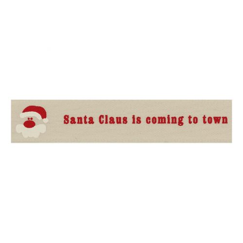 Berisfords 15mm Pumice Santa Claus is Coming To Town Ribbon (4m spool)