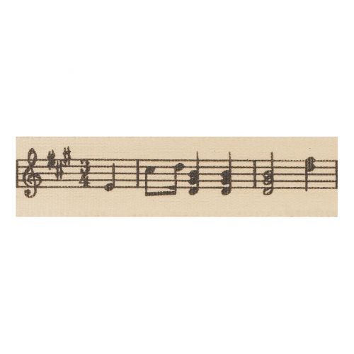 <strong>Berisfords 15mm Natural Musical Notes Ribbon (4m spool)</strong> <em>Berisfords Ribbon C1411515-1</em>