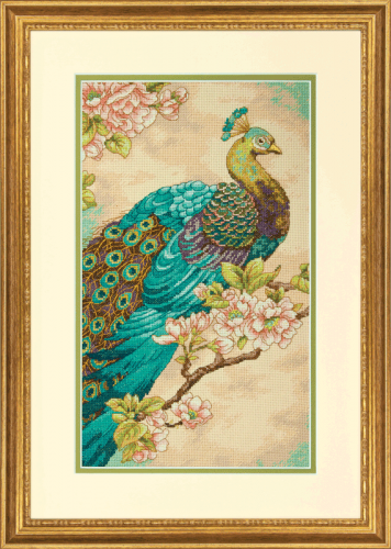 Indian Peacock Counted Cross Stitch Kit