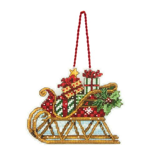 <strong>Counted Cross Stitch: Ornament: Sleigh</strong> <em>Dimensions D70-08914</em>
