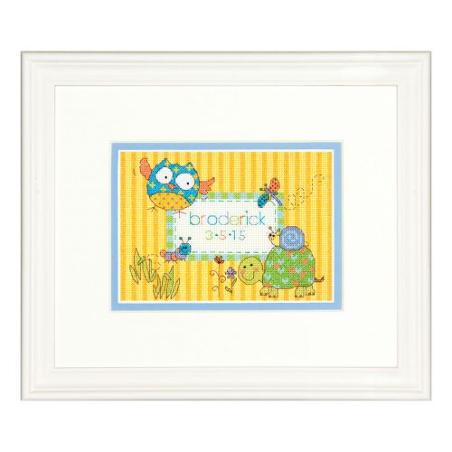 For Baby: Counted Cross Stitch: Birth Record: Woodland Creatures