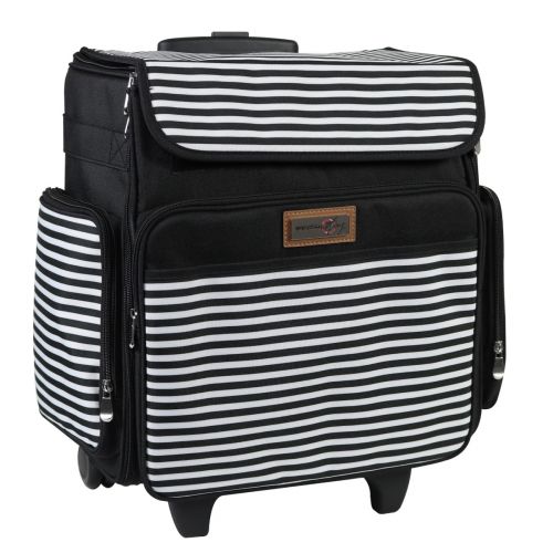 <strong>Craft Trolley Bag</strong><span>Black and White Stripe, Collapsible Papercraft Tote with Wheels for Scrapbook & Art Storage, Organiser Case for Supplies and Accessories</span><em>Everything Mary EVM12737-5</em>