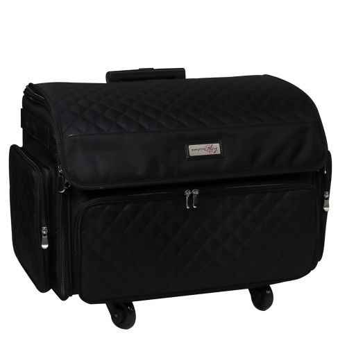 <strong>XL Sewing Machine Trolley Bag on 4 Wheels</strong><span>Black Quilted, 360 degree Rolling Sewing Case, 4 Wheeled Overlocker or Sewing Machine Trolley Bag for Brother, singer and most machines</span><em>Everything Mary EVM12775-1</em>