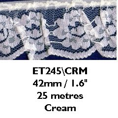 <strong>Frilled Nylon Lace 42mm</strong> <em>Essential Trimmings ET245----</em>