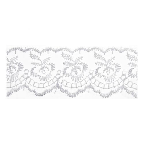 <strong>Embroidered Lace: 27.4m X 50mm :: White</strong> <em>Essential Trimmings ET430-WHT</em>
