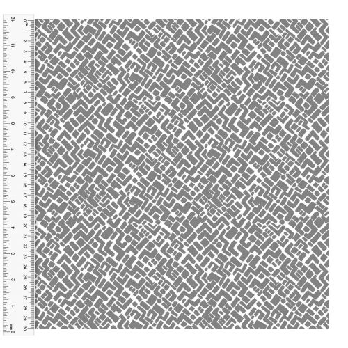 <strong>Cotton Craft Fabric 110cm wide x 1m</strong> <span>Basics Grid, Grey</span> <em>Sewing Online 14956-GRAY</em>