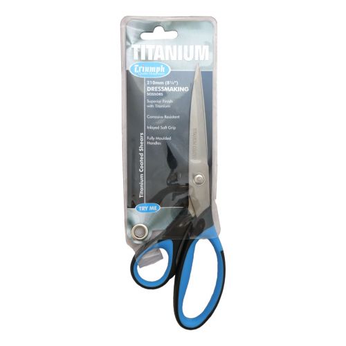 <strong>Titanium Dressmaking Scissors 210mm Blue/Black | Triumph BT4792</strong> <em>Triumph BT4792</em>
