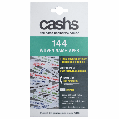 <strong>Cash's Woven Personalised Name Tapes :: 144 Pack</strong> <em>Cash's CASH144</em>