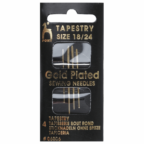 <strong>Gold Plated Sewing Needles: Tapestry Size 18-24</strong> <em>Pony P06006</em>