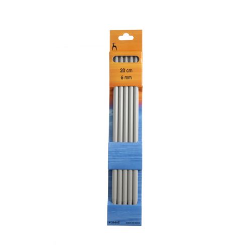 <strong>Pony P36660</strong> <span>ABS Plastic Double Pointed Knitting Needle, 6mm x 20cm, 5 pack</span> <em>Pony P36660</em>