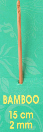 <strong>Pony P44811</strong> <span>Bamboo Single Ended Crochet Hook, 2mm x 15cm (6in)</span> <em>Pony P44811</em>