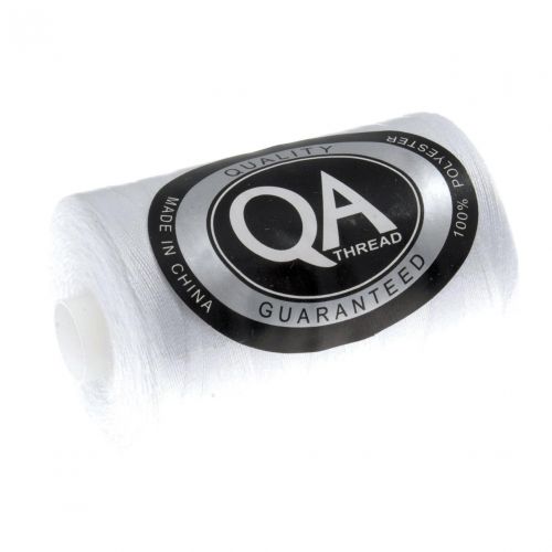 <strong>Machine Hand Sewing Thread Pack of 5 1000m Spools :: White</strong> <em>QA Thread N4124-WHT</em>