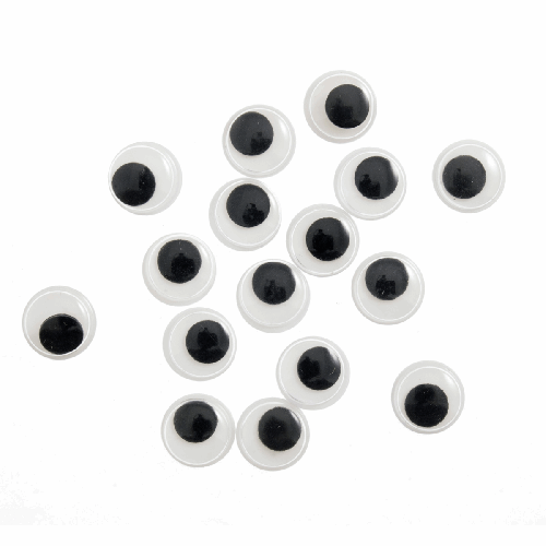 <strong>Toy Eyes: Googly: Glue-On: 7mm: Black: 30 Pack</strong> <em>Trimits CB016</em>