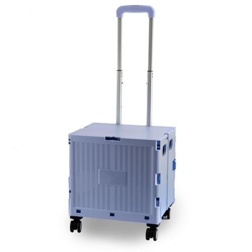 <strong>Plastic Folding Trolley</strong> <span>Purple | Craft/Sewing and Hobby Box with Wheels | 47 x 39 x 32cm</span> <em>Sewing Online YN8822-PURPLE</em>