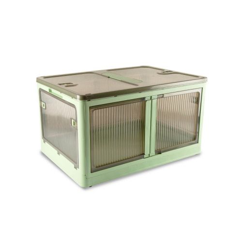 <strong>Plastic Folding Storage Box on Wheels</strong> <span>40L Green Stackable Bins with 5 doors for Craft, Sewing, Home and Office Storage</span> <em>Sew Stylish YN8885-Green</em>