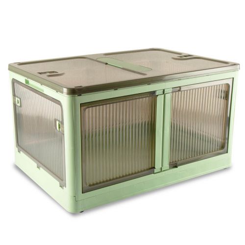 <strong>Plastic Folding Storage Box on Wheels</strong> <span>98l Green Stackable Bins with 5 doors for Craft, Sewing, Home and Office Storage</span> <em>Sew Stylish YN8888-Green</em>