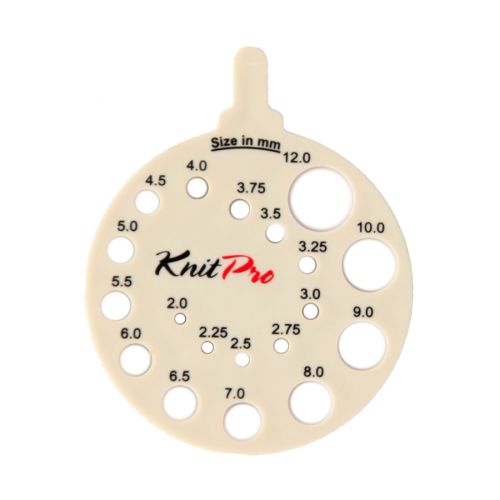 <strong>Round Needle Size Gauge :: Cream</strong> <em>Knitpro KP10991</em>