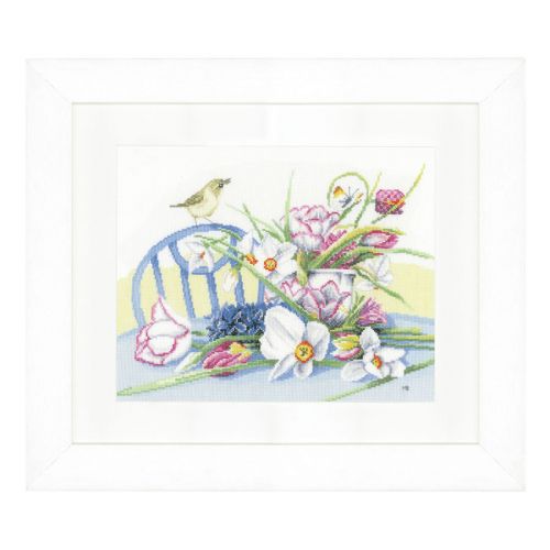 <strong>Counted Cross Stitch Kit: Daffodils on Table (Aida)</strong> <em>Lanarte PN-0147501</em>