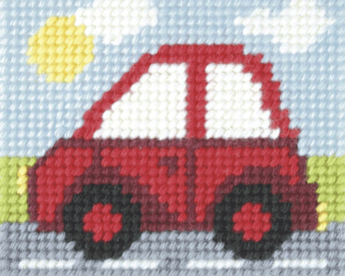 Embroidery Kit Little Red Car