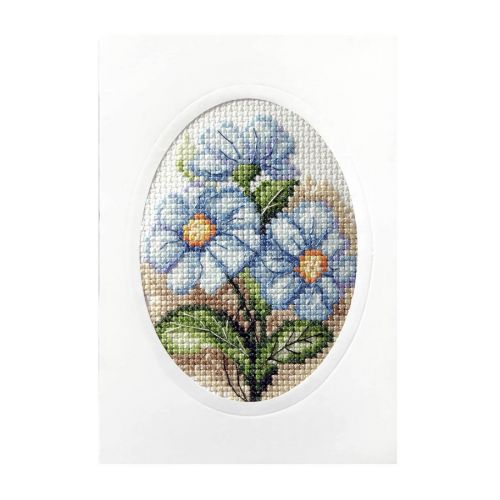 <strong>Cross Stitch Card: Blue Flowers</strong> <em>Orchidea ORC-6162</em>