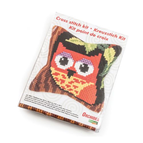 <strong>Owl Cross Stitch Cushion Kit</strong> <em>Orchidea ORC-9401</em>