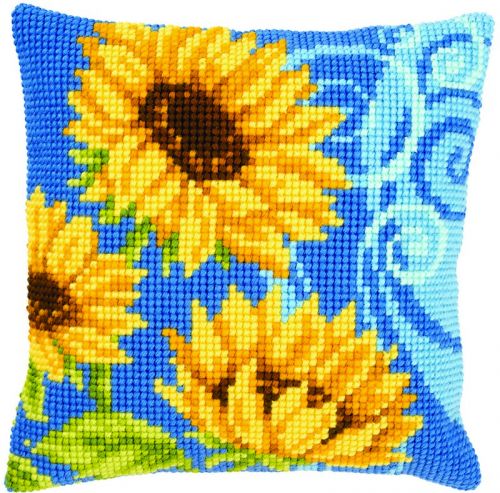 <strong>Cross Stitch Cushion Sunflowers</strong> <em>Vervaco PN-0021825</em>