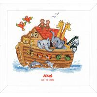 <strong>Counted Cross Stitch Kit: Birth Record: Noahs Ark</strong> <em>Vervaco PN-0143716</em>