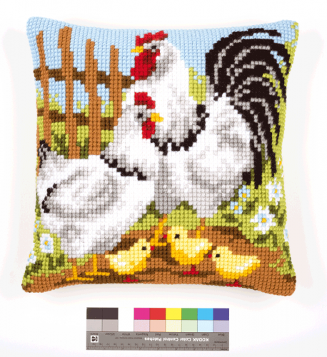 <strong>Cross Stitch Cushion Roosters</strong> <em>Vervaco PN-0146209</em>