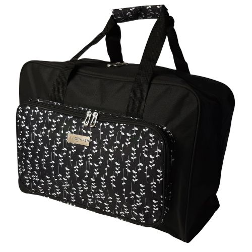 <strong>Sewing Machine Bag</strong> <span>Black Sprig | 46 x 33 x 20cm | Carry Bag for Janome, Brother, Singer, Bernina and Most Sewing Machines</span> <em>Sew Stylish PT660-BLK-SPRIG</em>