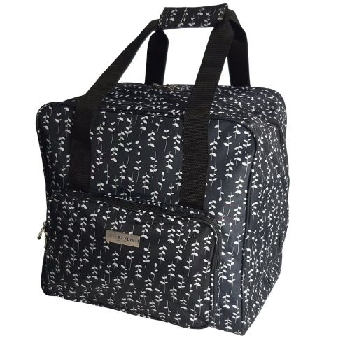 <strong>Large Overlocker Bag</strong> <span>Black Sprig | 38 x 36 x 33cm | Carry Bag for Janome, Brother, Singer, Bernina and Most Overlockers</span> <em>Sew Stylish PT650-BLK-SPRIG</em>