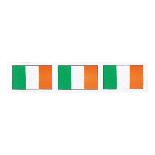 <strong>Berisfords Green</strong> <span>White & Orange Irish Tricolour Flag Ribbon (20m spool)</span> <em>Berisfords Ribbon R13665----1</em>
