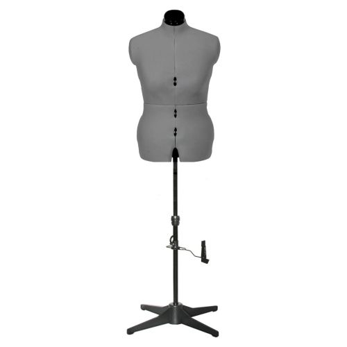 <strong>Adjustable Dressmakers Dummy</strong> <span>in Grey Fabric with Hem Marker, Dress Form Size 16 to 22, Pin, Measure, Fit and Display your Clothes on this Tailors Dummy</span> <em>Sewing Online SW151-GREY</em>