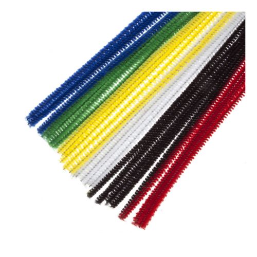 <strong>Straight Chenille 6mmx30cm Assorted: 100pk</strong> <em>Trimits ST01</em>
