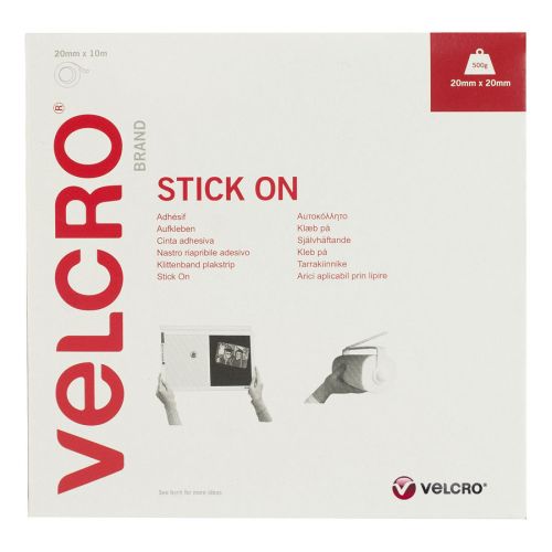 <strong>Velcro Tape Stick On White 20mm :: 10m</strong> <em>Velcro V60219</em>