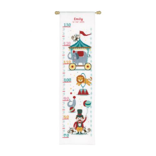 <strong>Counted Cross Stitch Kit: Height Chart: Circus</strong> <em>Vervaco PN-0021626</em>