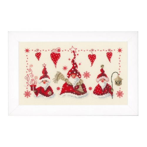 <strong>Counted Cross Stitch Kit: Cheerful Santas</strong> <em>Vervaco PN-0148065</em>