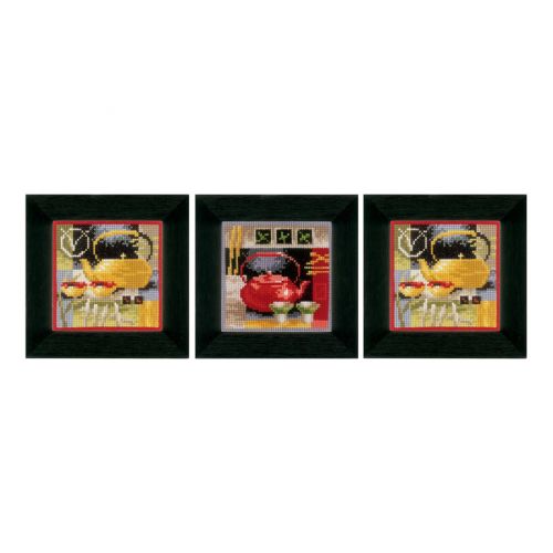 <strong>Counted Cross Stitch: Asian Tea Ceremony</strong> <span>Set of 3</span> <em>Vervaco PN-0148686</em>