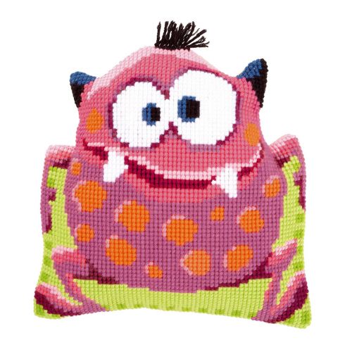 <strong>Cross Stitch Cushion: Pink Monster I</strong> <em>Vervaco PN-0149885</em>