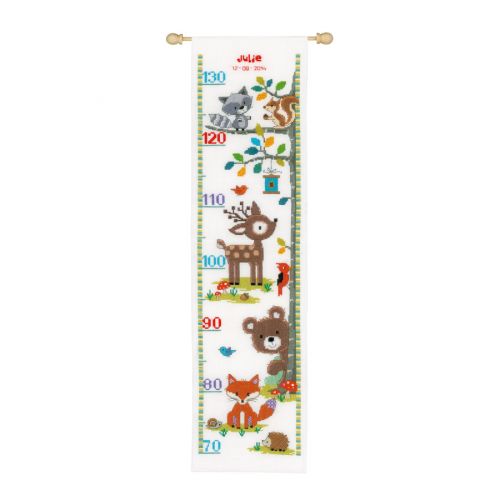 <strong>Counted Cross Stitch Height Chart: Forest Animals II</strong> <em>Vervaco PN-0150183</em>