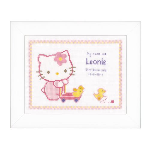 <strong>Counted Cross Stitch Kit: Hello Kitty with Duck Aida</strong> <em>Vervaco PN-0150850</em>