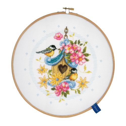 <strong>Counted Cross Stitch Kit with Embroidery Ring: Our Bird House</strong> <em>Vervaco PN-0151950</em>