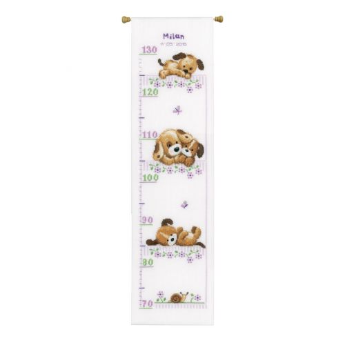 <strong>Counted Cross Stitch Height Chart: Playing Dogs</strong> <em>Vervaco PN-0155039</em>
