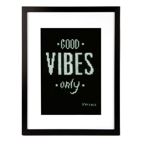 <strong>Counted Cross Stitch Kit: Good Vibes</strong> <em>Vervaco PN-0156396</em>