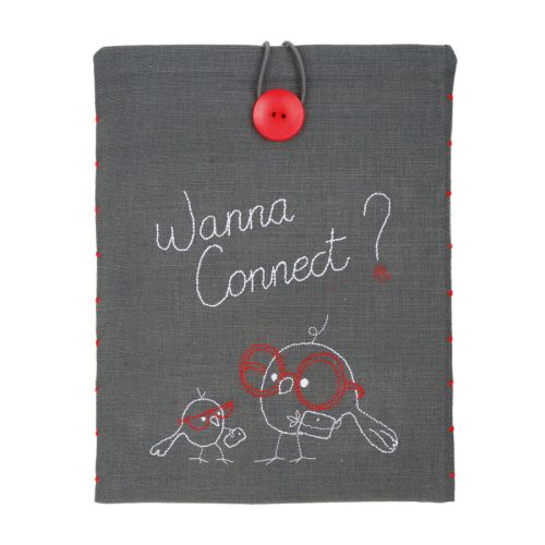 <strong>Embroidery Tablet Cover: Wanna Connect?</strong> <em>Vervaco PN-0156717</em>